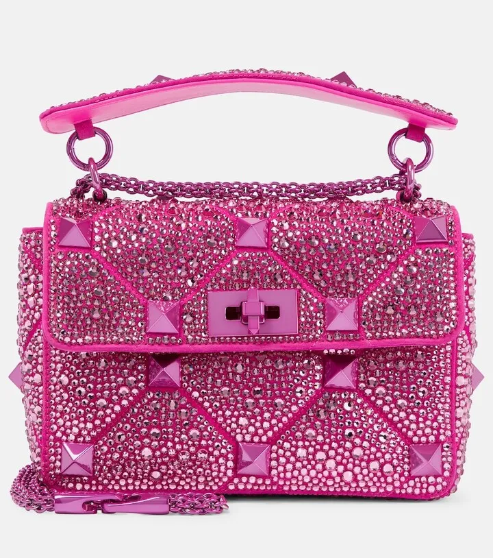 Roman Stud Medium embellished leather shoulder bag