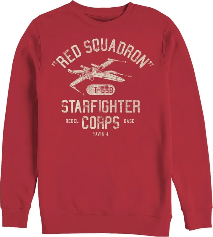 Men's Star Wars Rebel X-Wing Starfighter Corps Collegiate Sweatshirt - Red - 2X Large