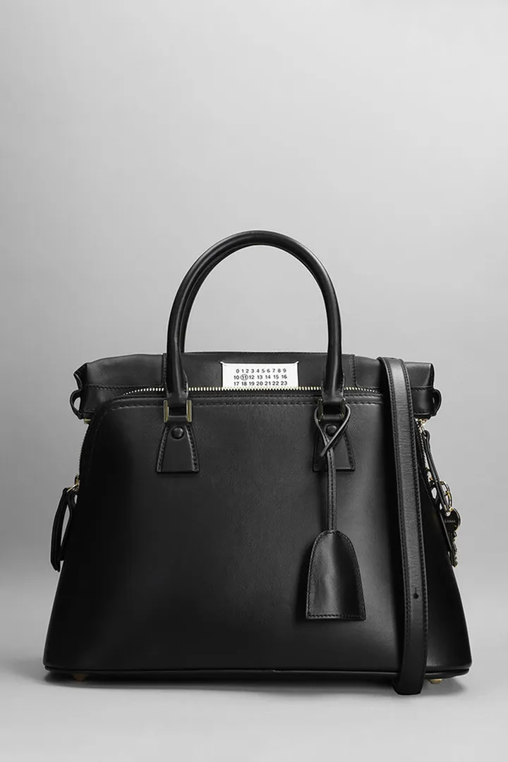 Hand Bag In Black Leather