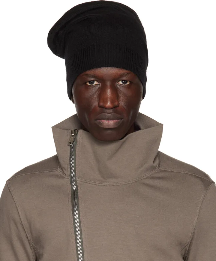 Rick Owens Black Big Beanie
