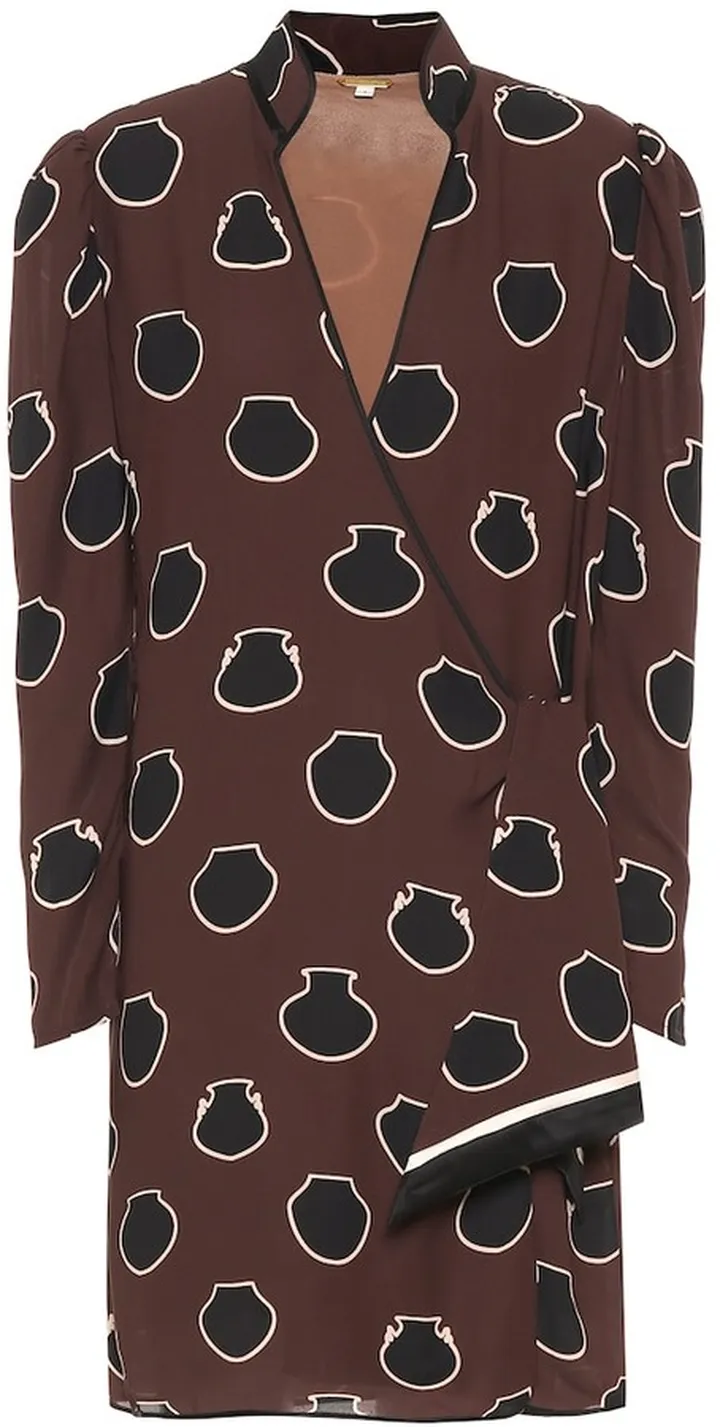 Legendary printed crepe minidress