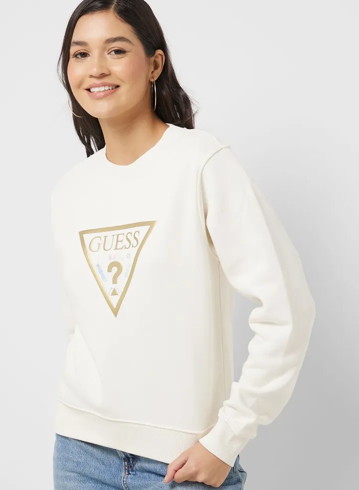 Crew Neck Graphic Sweatshirt