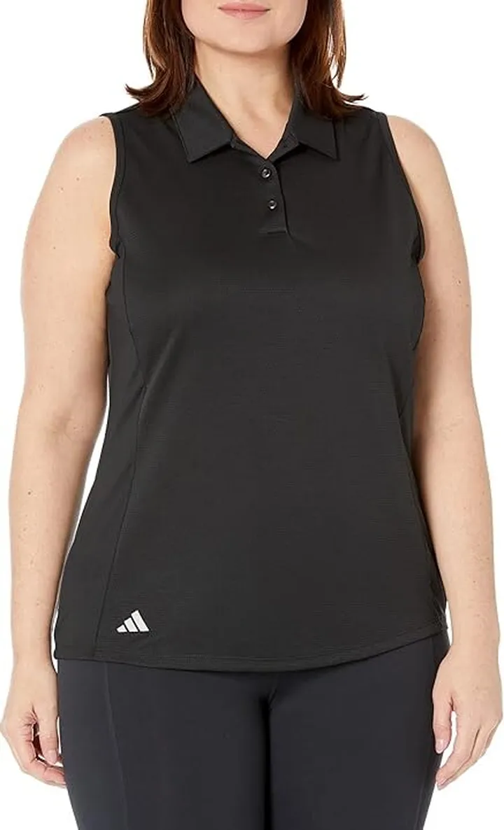 adidas Golf Texture Polo Shirt (Black) Women's Clothing