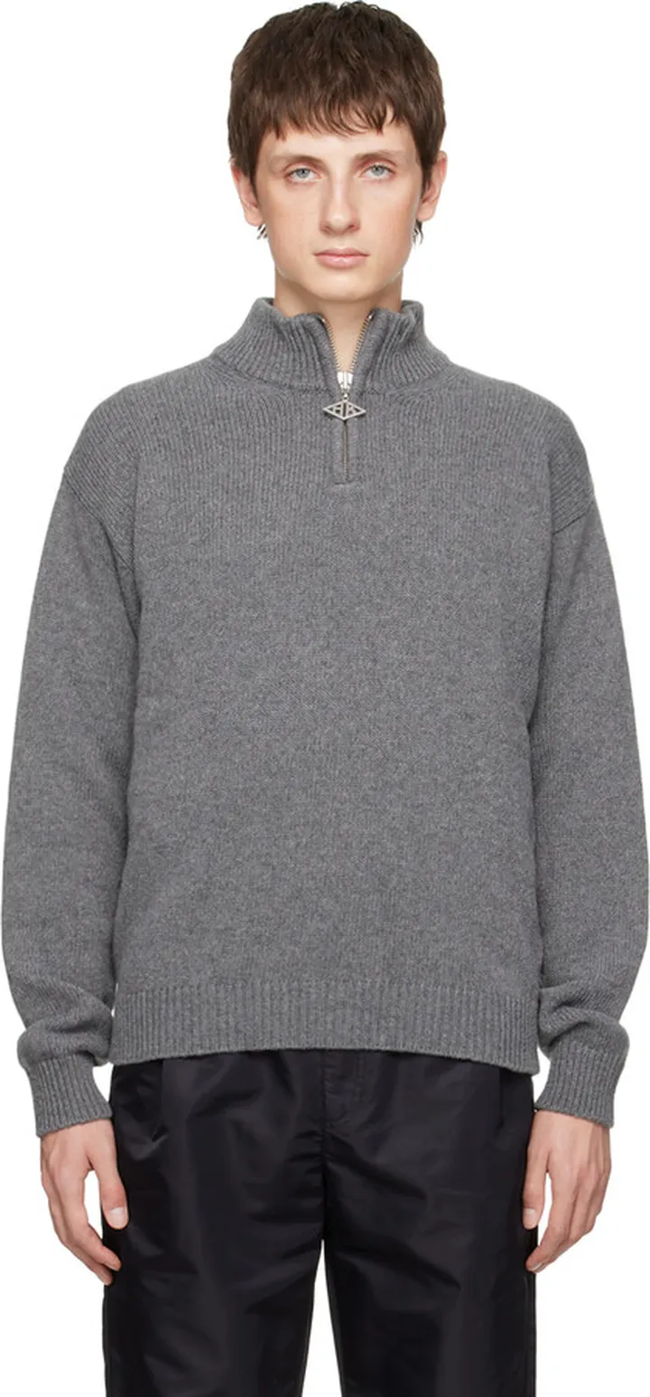 Han Kjobenhavn Gray Half Zip Sweater