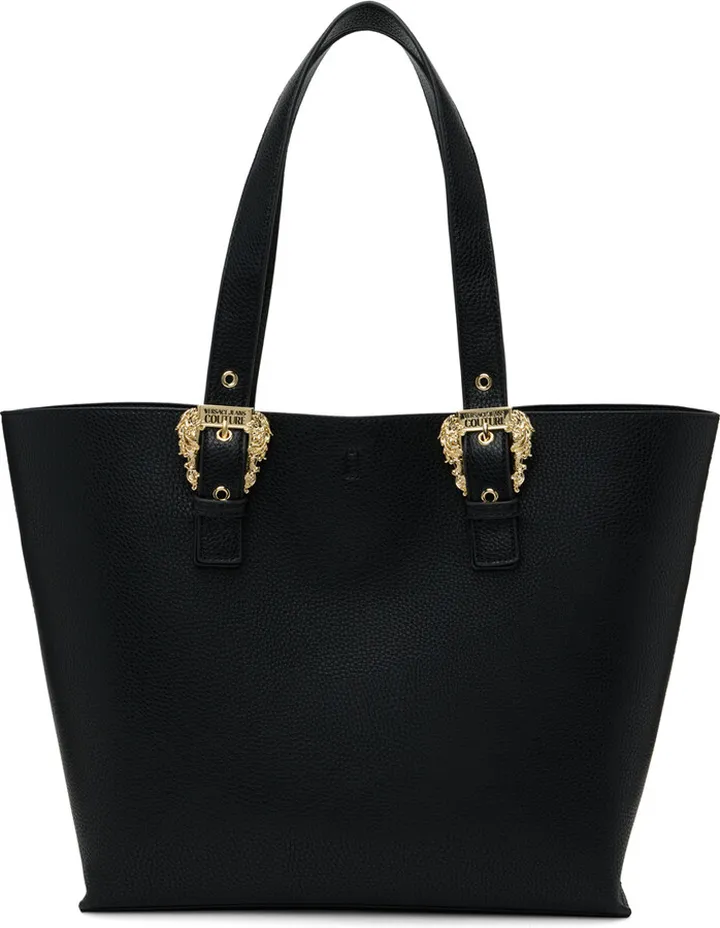 Versace Jeans Couture Black Lanyard Closure Tote