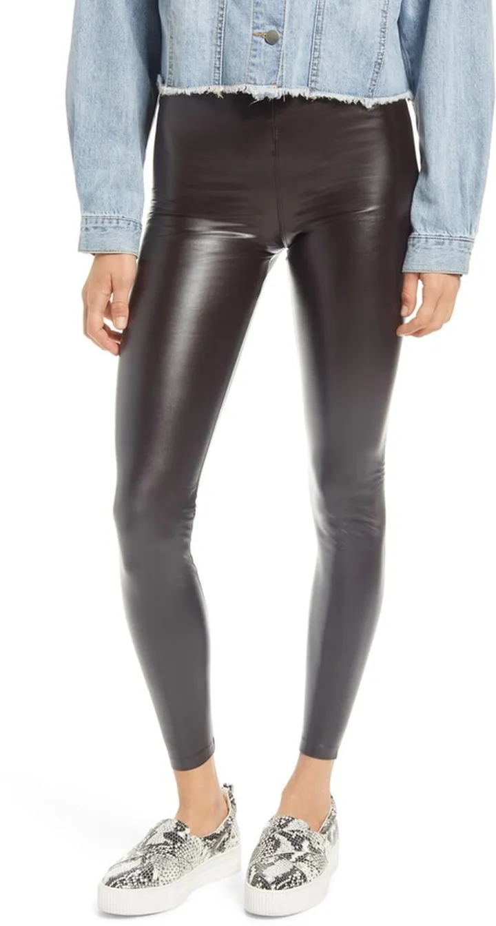 Faux Leather High Waist Leggings