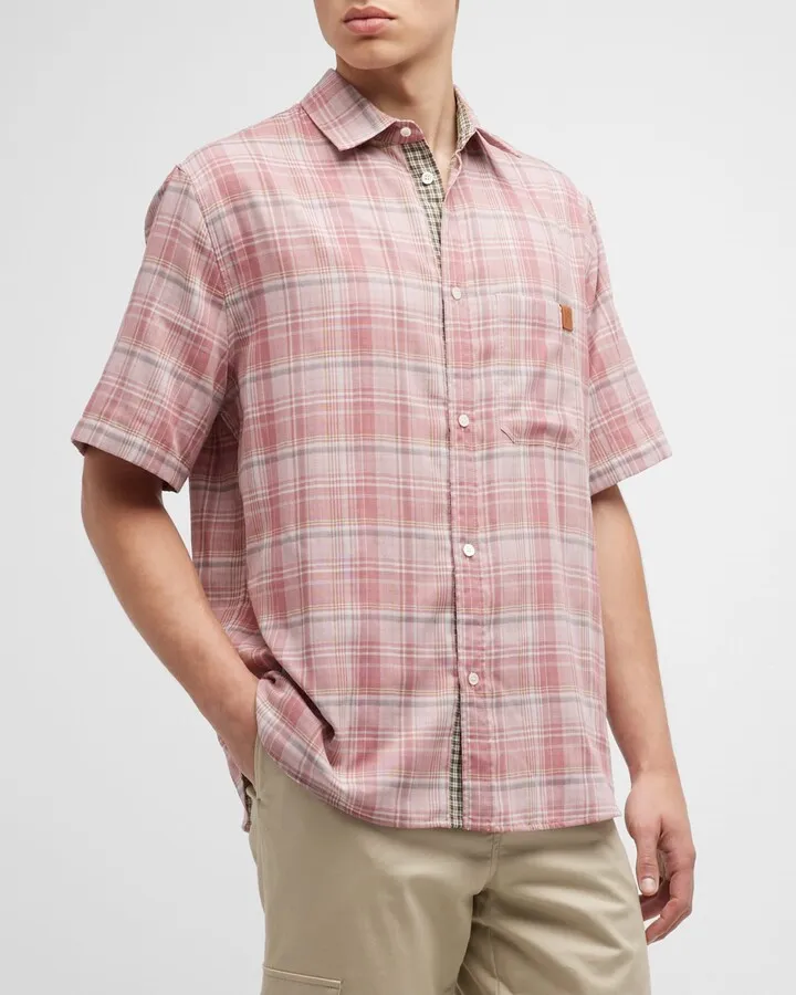 Men's Double-Face Check Sport Shirt