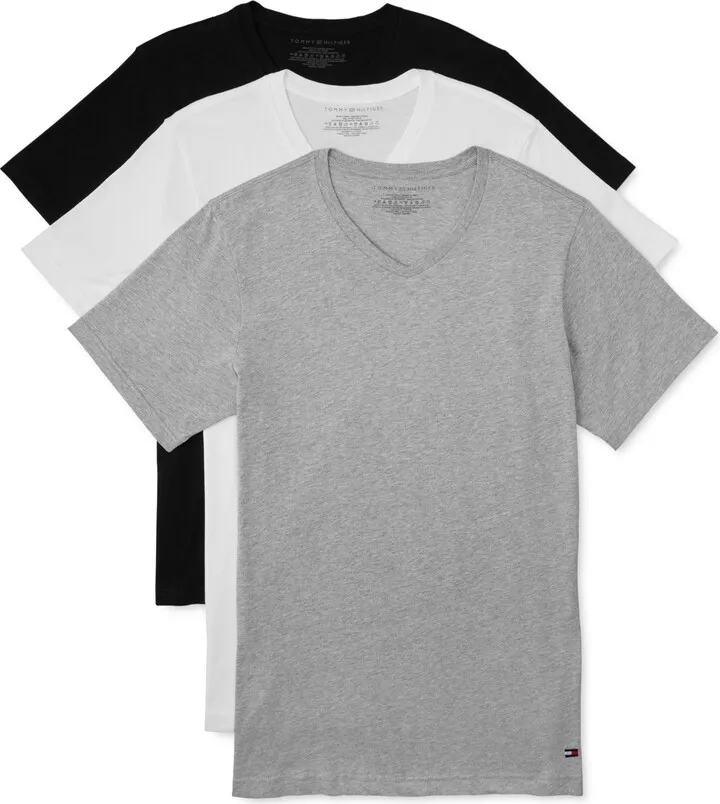 Tommy Hilfiger Men's 3-Pk. Classic Cotton V-Neck T-Shirts