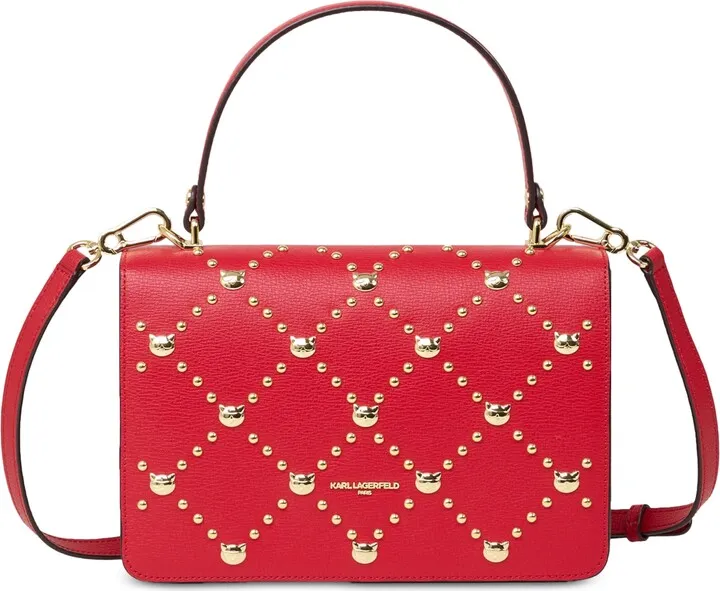 Karl Lagerfeld Paris Simone Studded Leather Crossbody