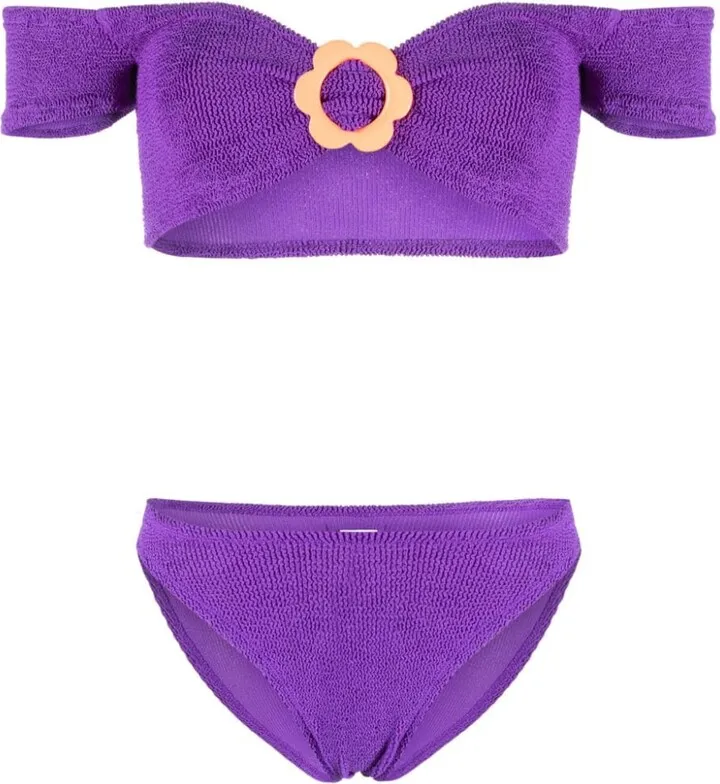 Crinkled-Effect Stretch Bikini