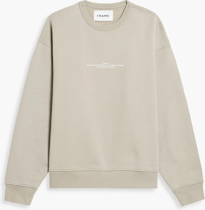 Printed French cotton-terry sweatshirt