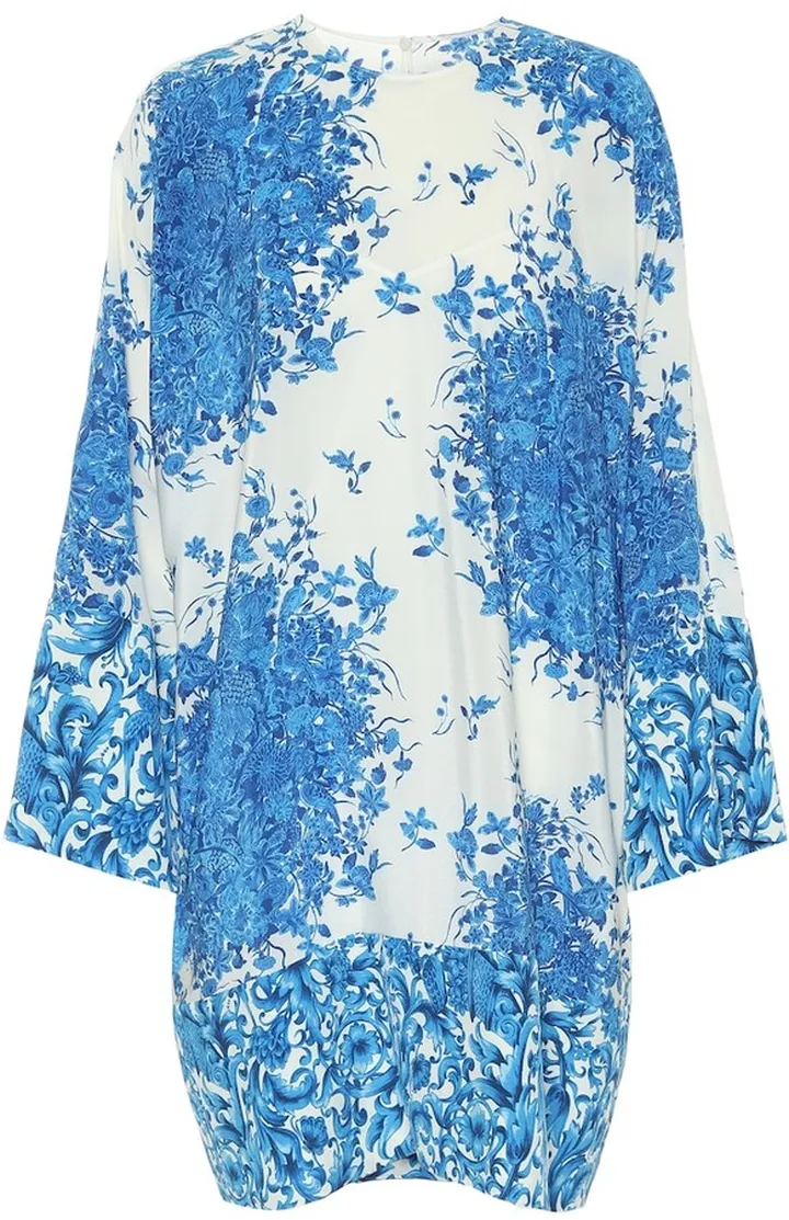 Valentino printed silk crepe de chine minidress