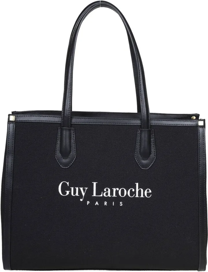 Horizontal Tote In Canvas And Leather