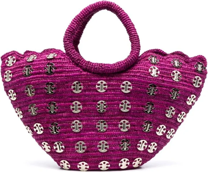 Metallic Disc Basket Bag