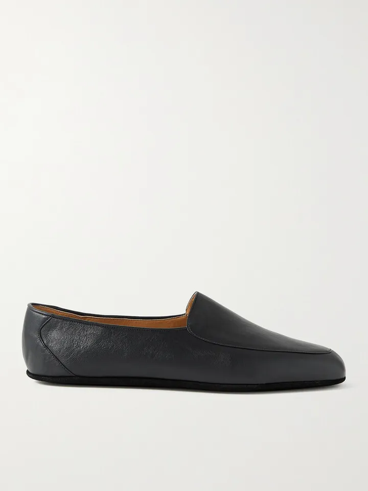 Hampton Leather Travel Slippers