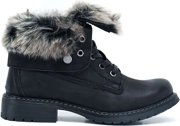 GC SHOES Trudie Black Combat Bootie - Black