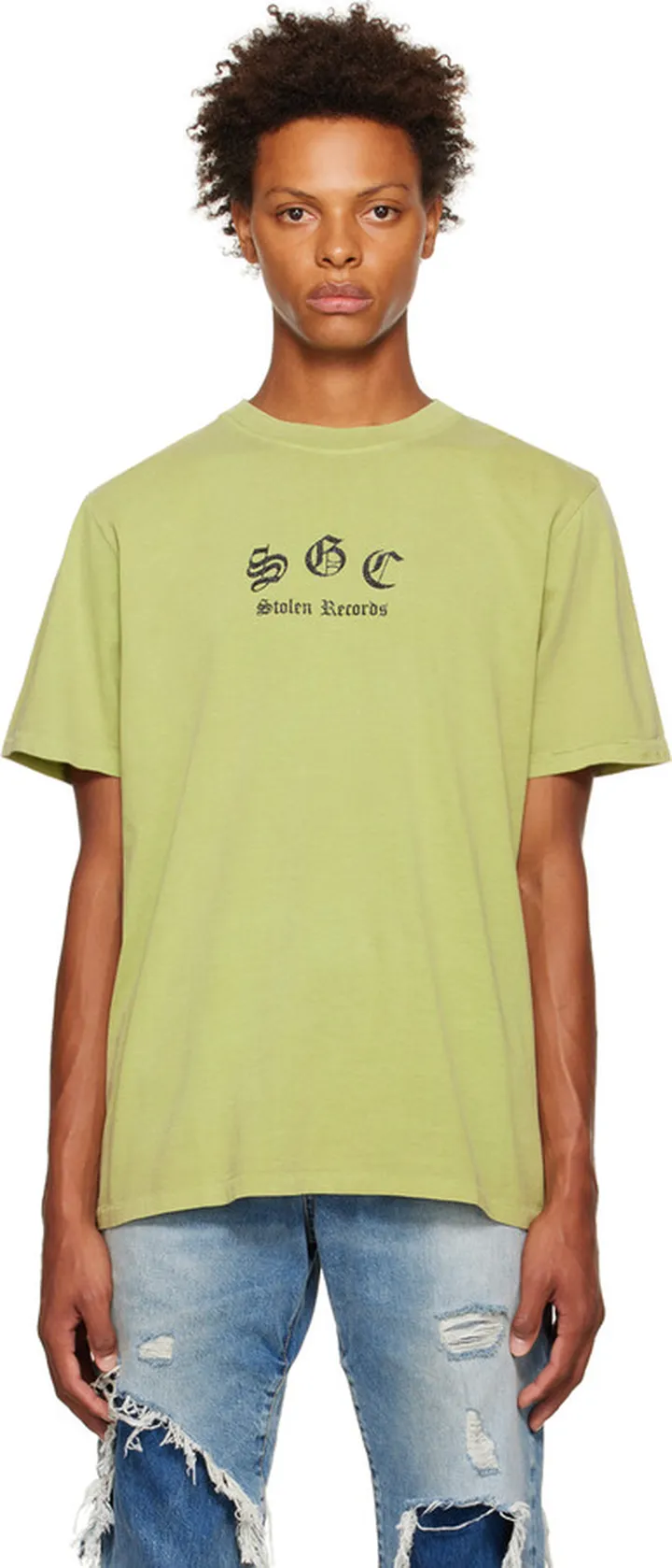 Stolen Girlfriends Club Green 'Stolen Records' T-Shirt