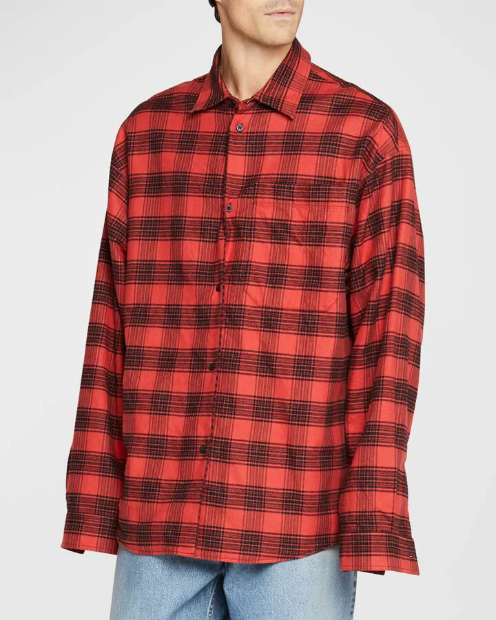 Men's Plaid Flannel Sport Shirt