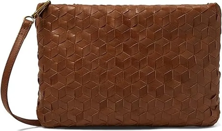 Madewell Puffy Woven Crossbody - Multiweave (Sepia Multi) Handbags