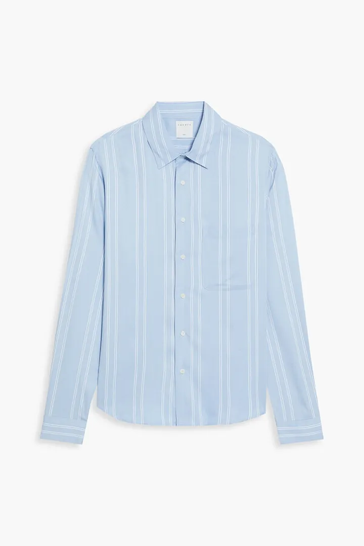 Striped twill shirt