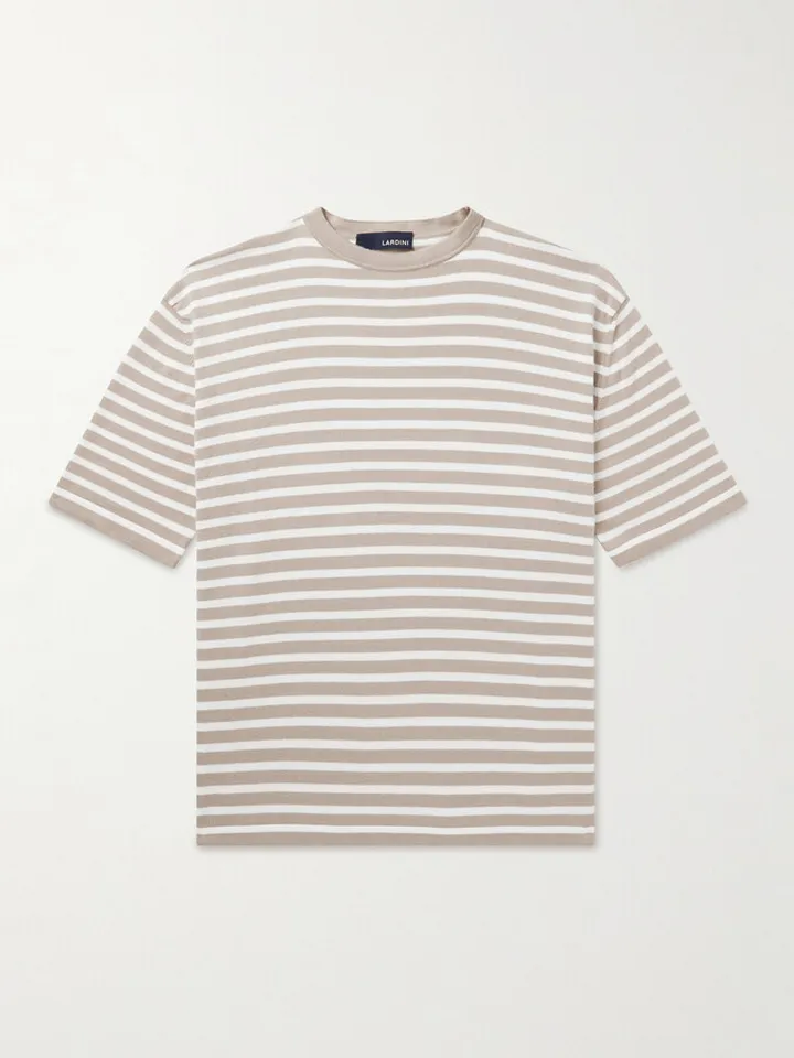 Striped Cotton-Jersey T-Shirt