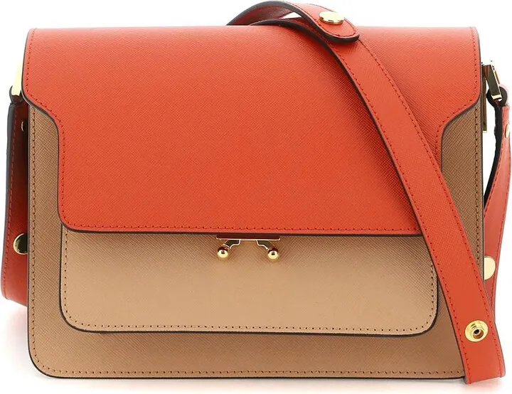 Marni Tricolor Leather Medium Trunk Bag