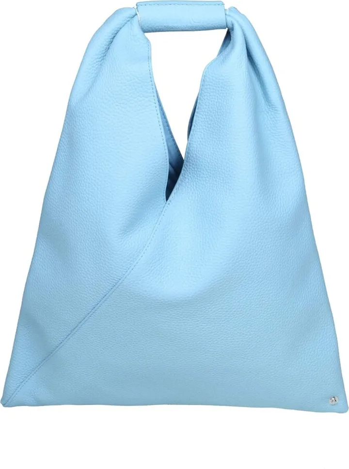 Japanese Handbag In Light Blue Leather