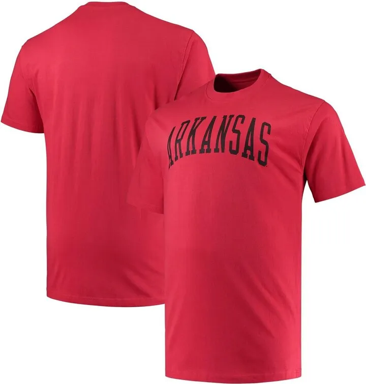 Men's Champion Cardinal Arkansas Razorbacks Big and Tall Arch Team Logo T-shirt