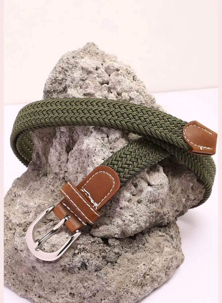 Casual Textured Fabric Waist Belt For Women