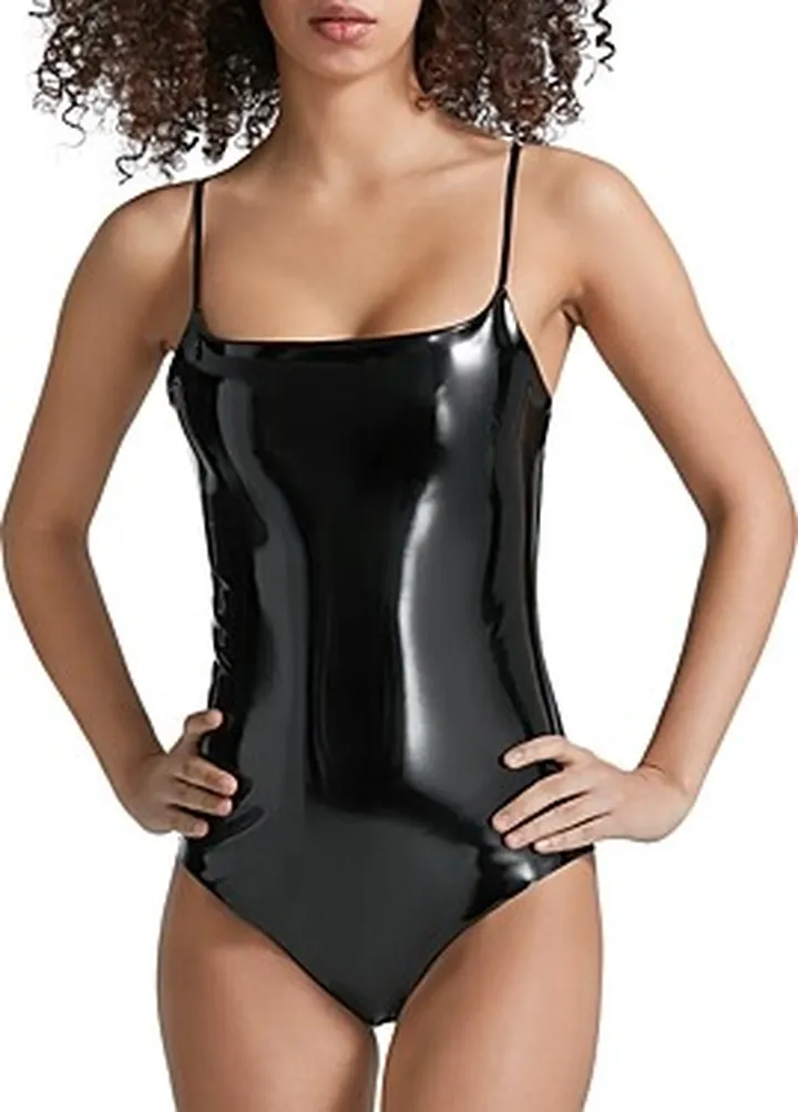 Commando Faux Patent Leather Cami Bodysuit