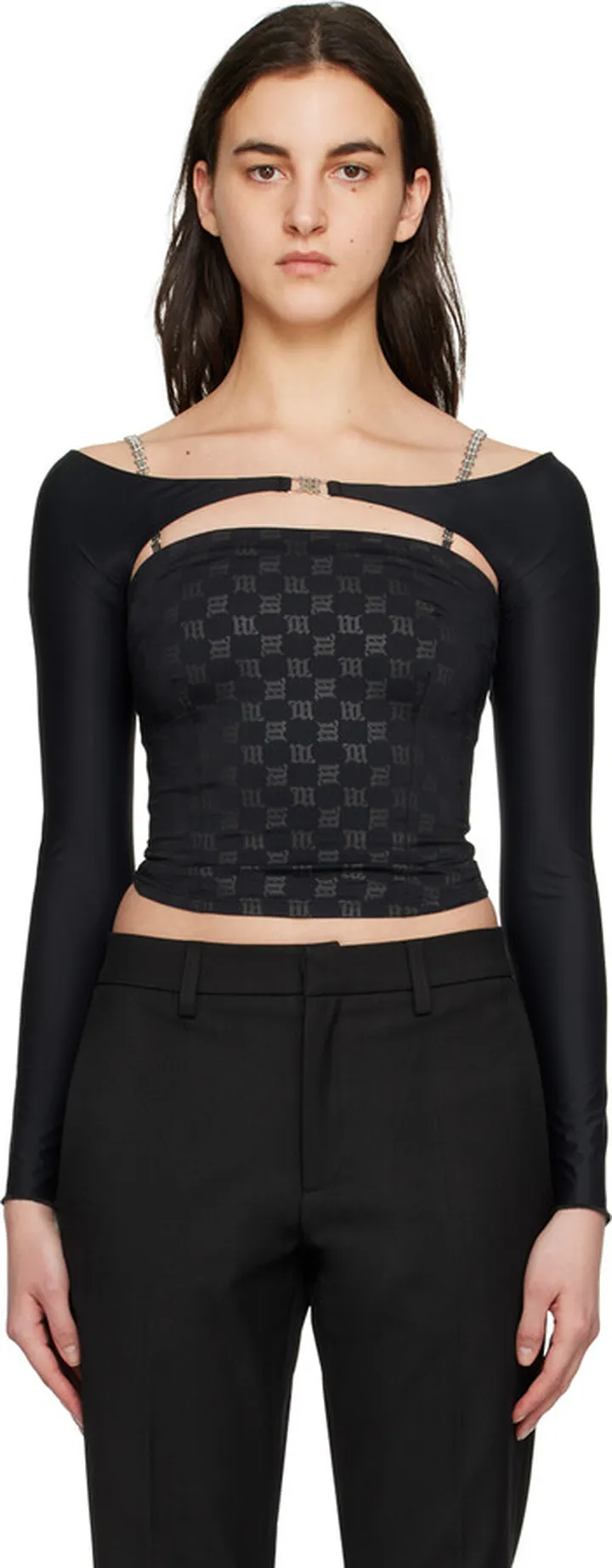 MISBHV Black Shrug Long Sleeve T-Shirt