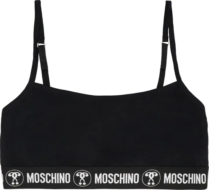 Moschino Logo Band Sleeveless Bra