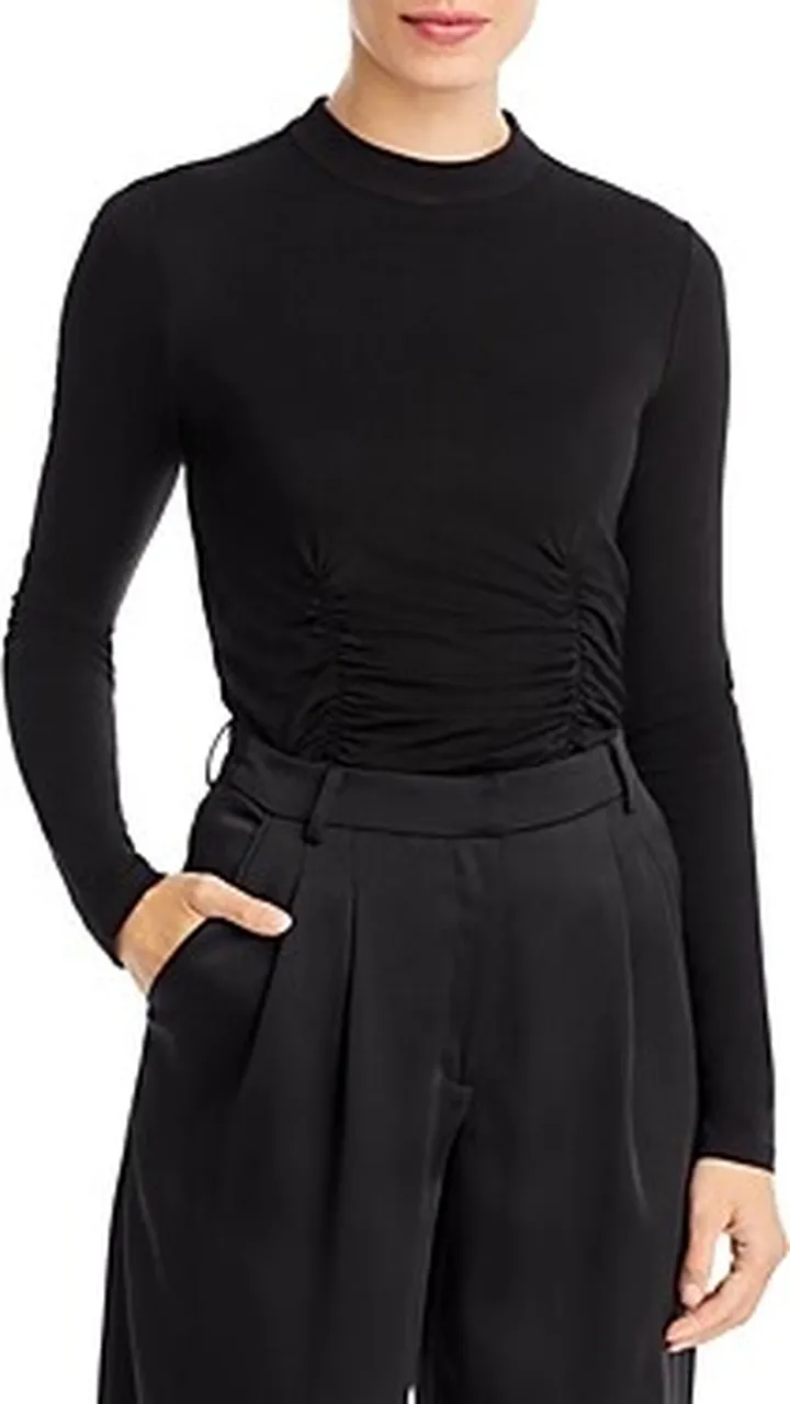 T Tahari Long Sleeve Mock Neck Top