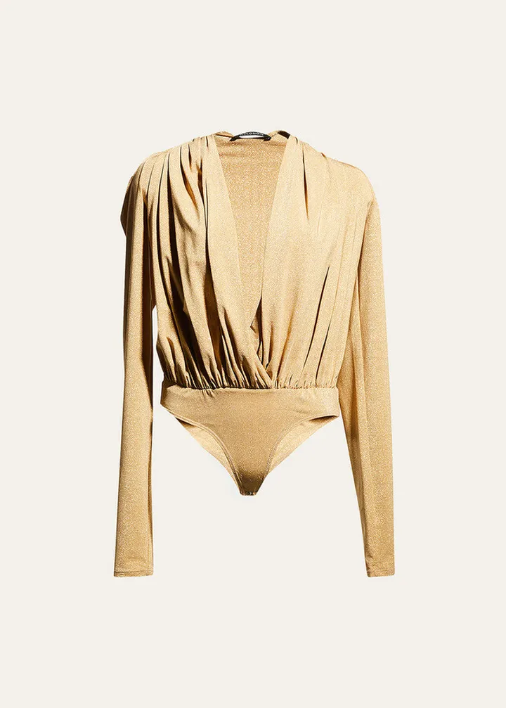 The Hilda Sparkly Surplice Bodysuit