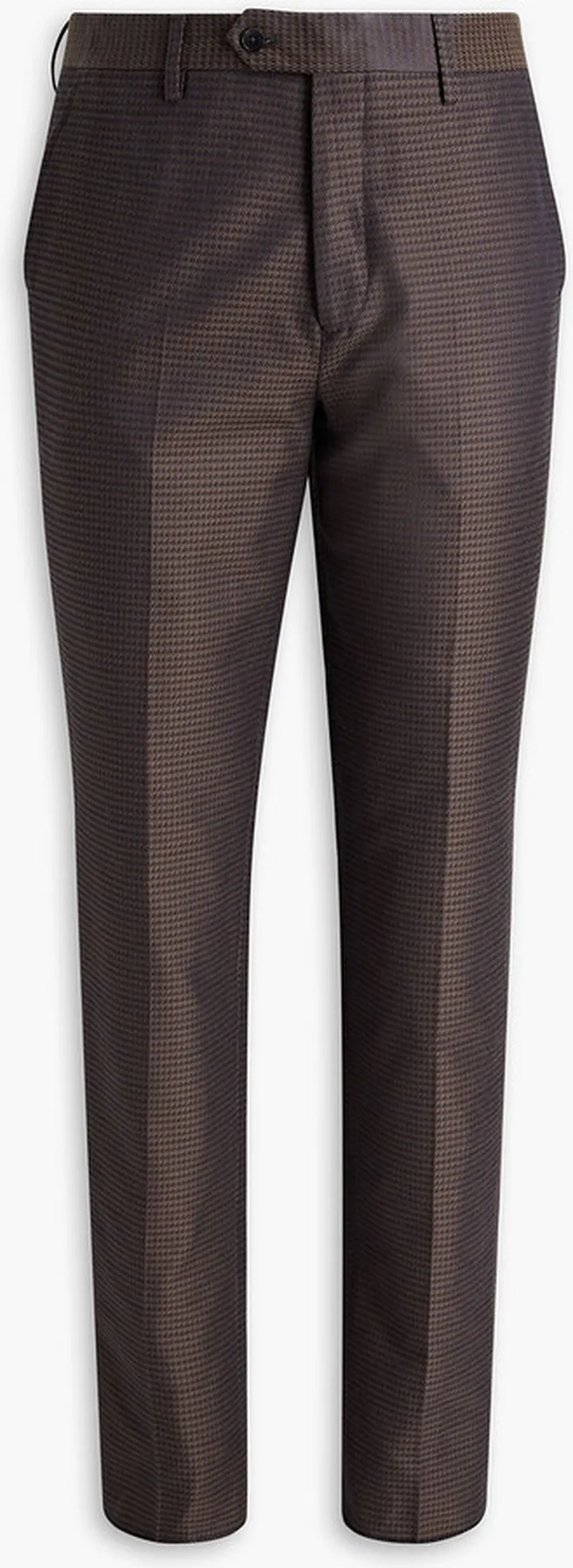 Slim-fit linen and cotton-blend jacquard pants