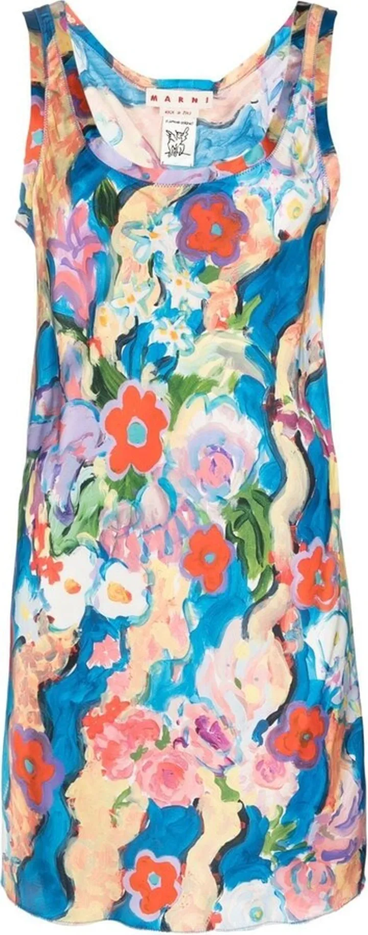 Graphic-Print Minidress