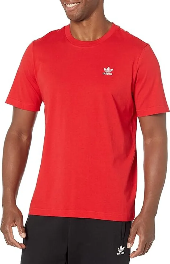 adidas Originals Trefoil Essential Tee (Better Scarlet) Men's Clothing