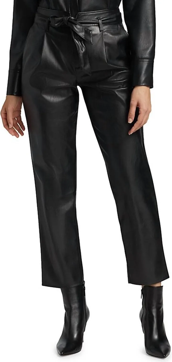 Melila Leather Pant in Black