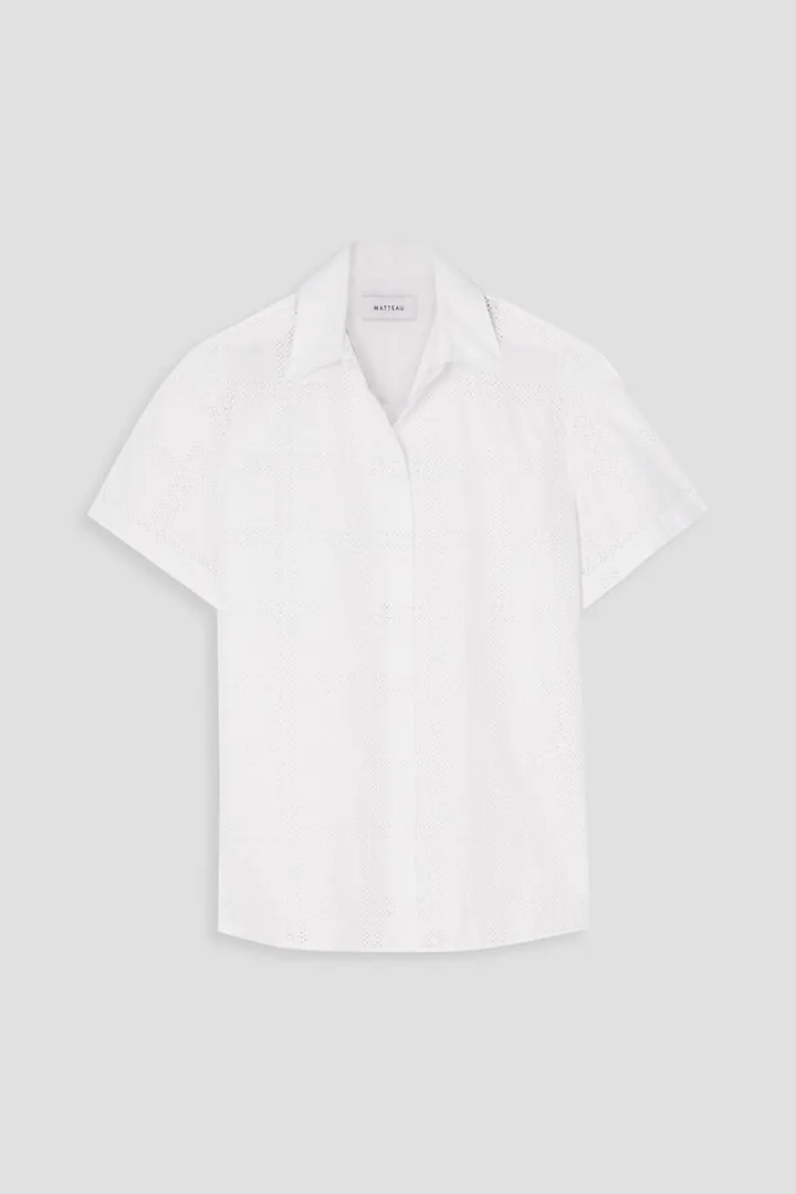 Broderie anglaise cotton shirt