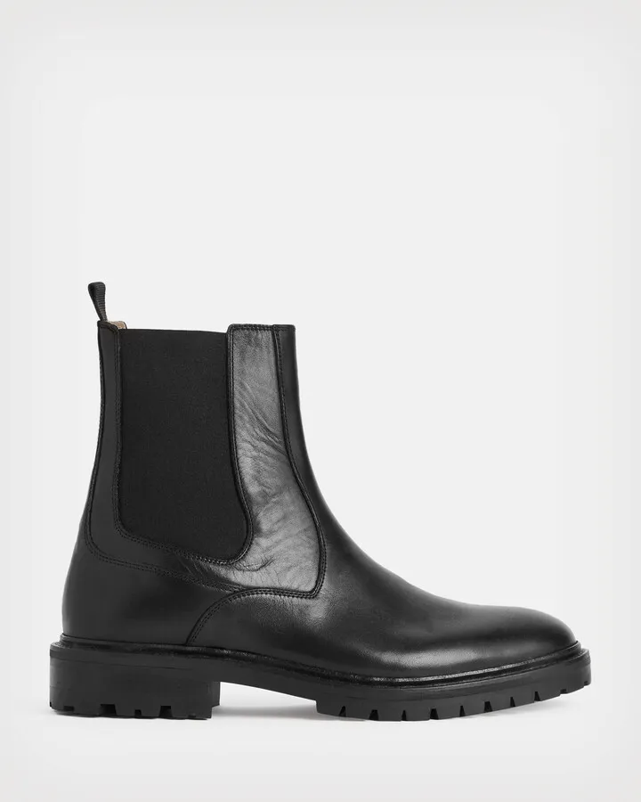 Melos Leather Chelsea Boots - Black
