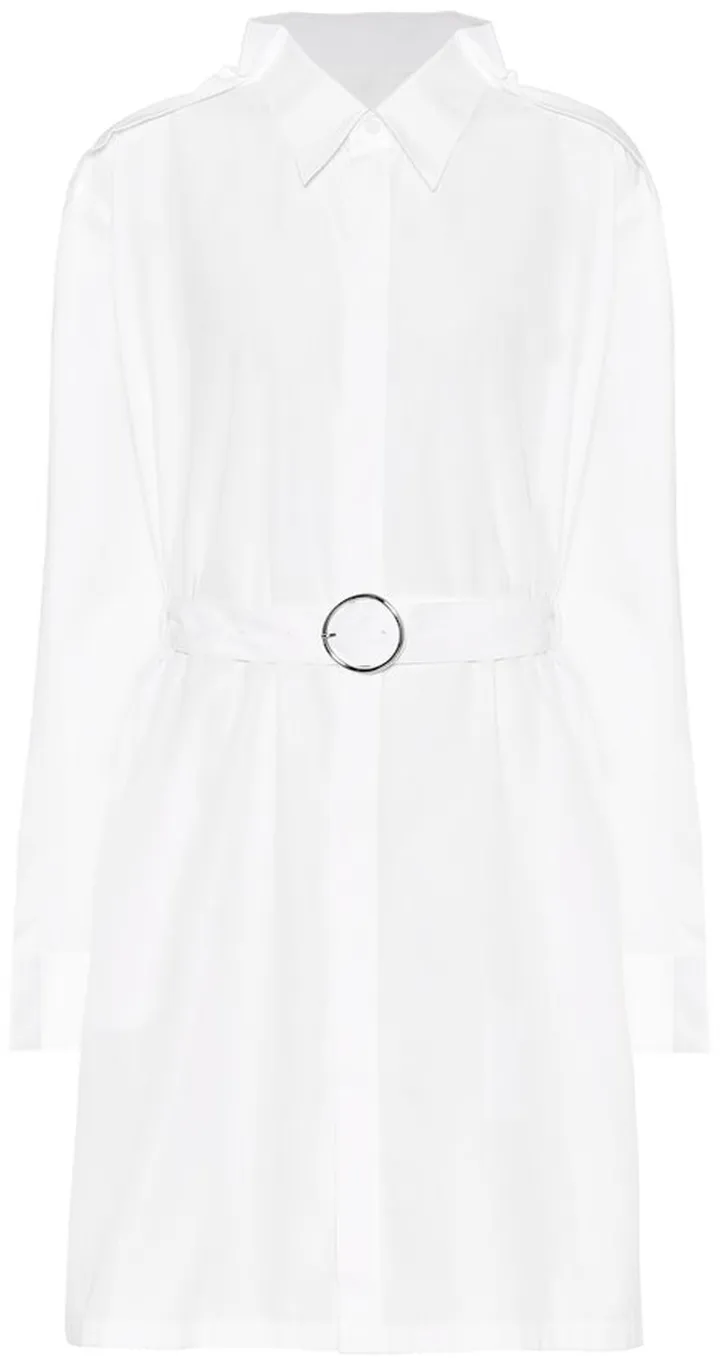 Cotton-poplin mini shirt dress