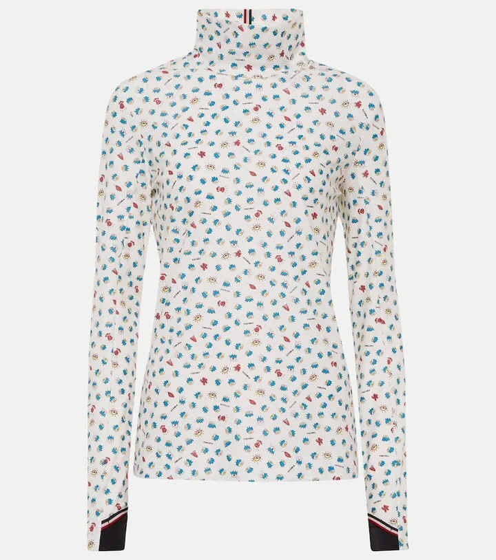 x Naj-Oleari 3 Moncler Grenoble printed turtleneck ski top
