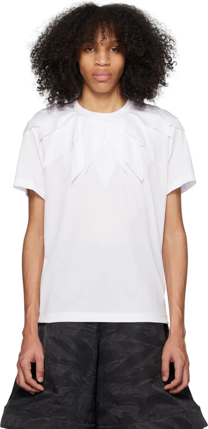 Comme des Garçons Homme Plus White Serrated T-Shirt