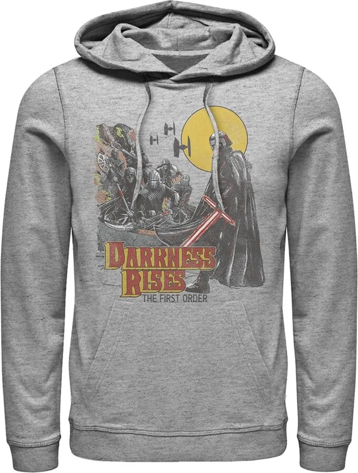 Men's Star Wars: The Rise of Skywalker Darkness Rises Pull Over Hoodie - Athletic Heather - 2X Large