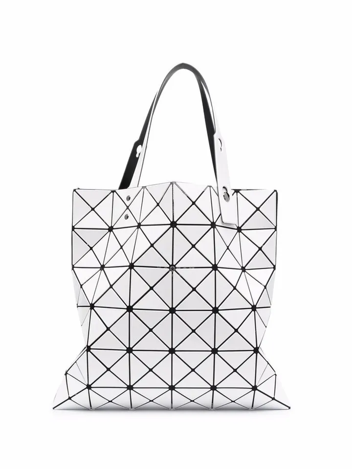 Lucent geometric-panelled tote bag