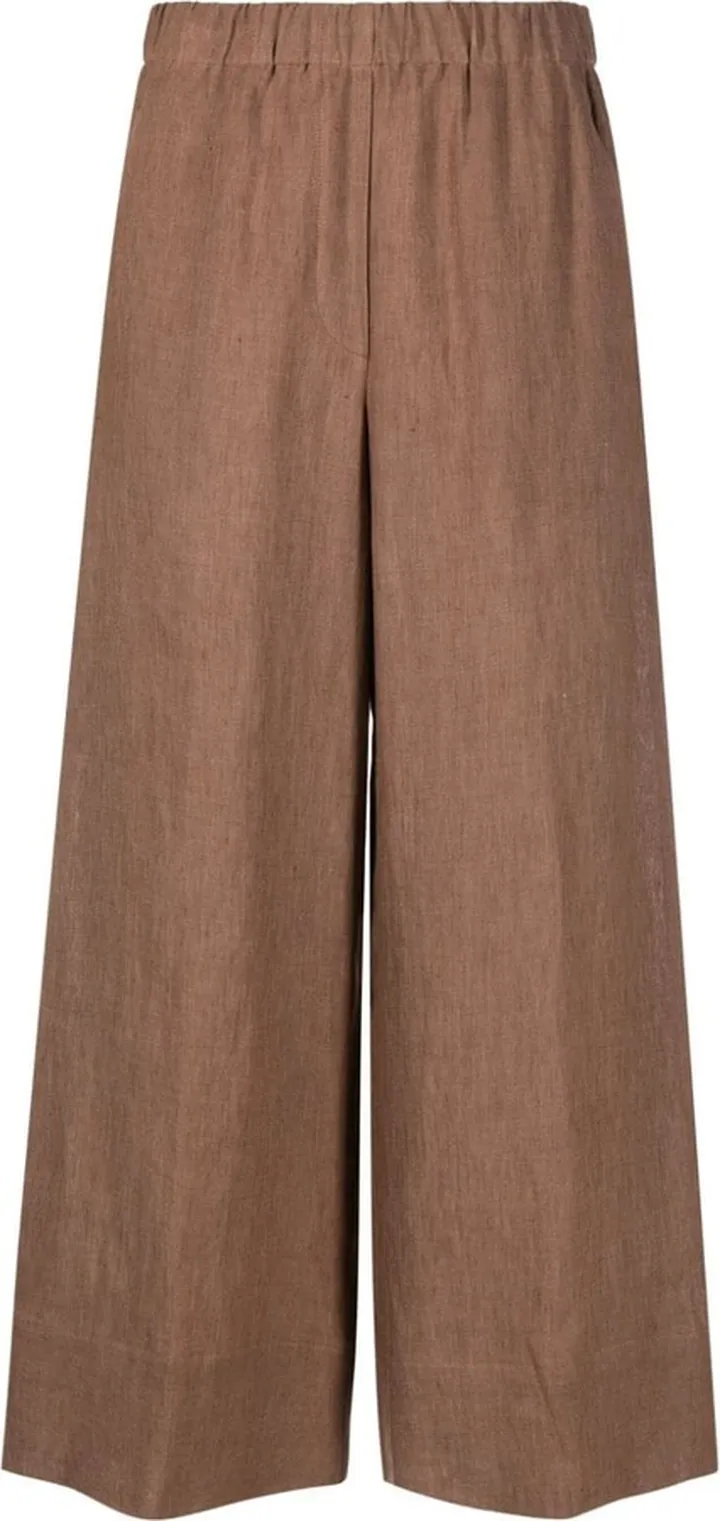 Wide-Leg Cropped Trousers