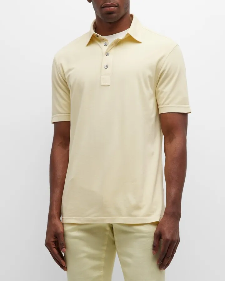 Men's Cotton-Silk Polo Shirt