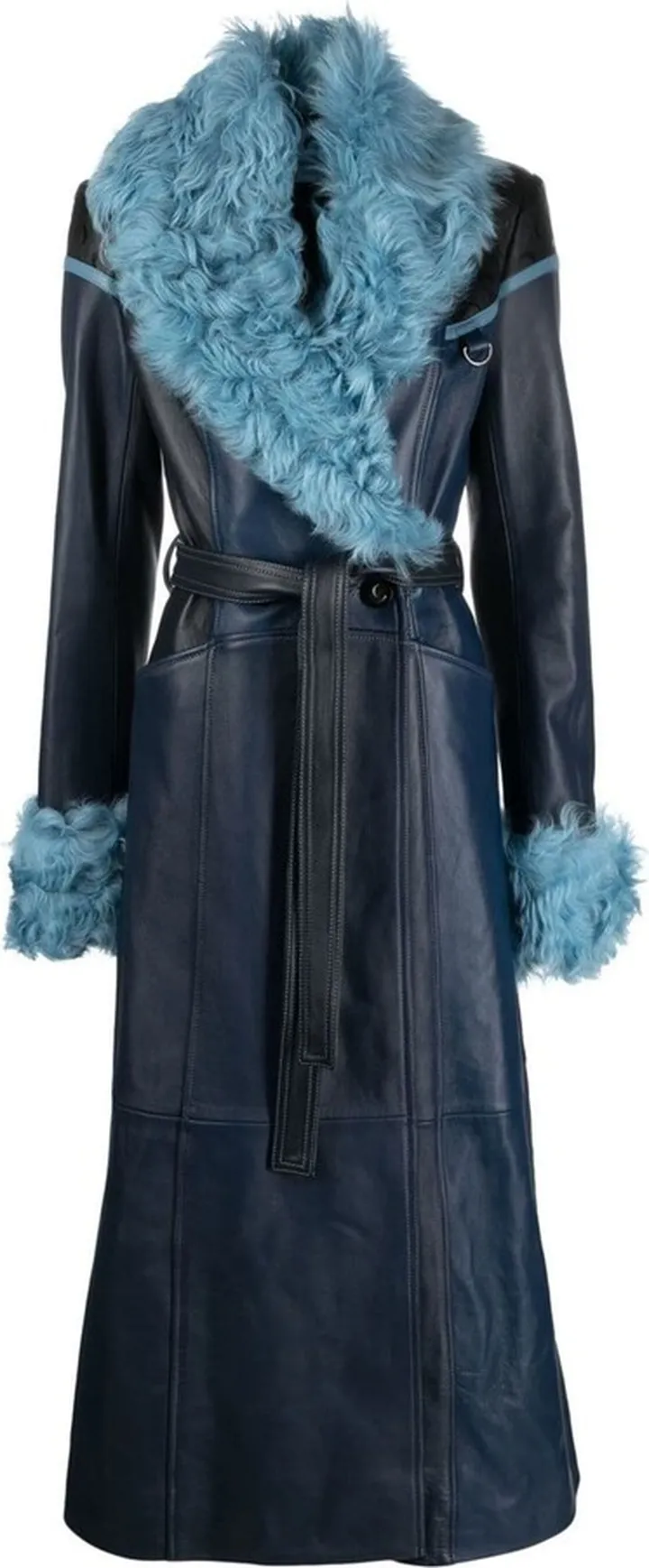 Double-Breasted Leather Coat