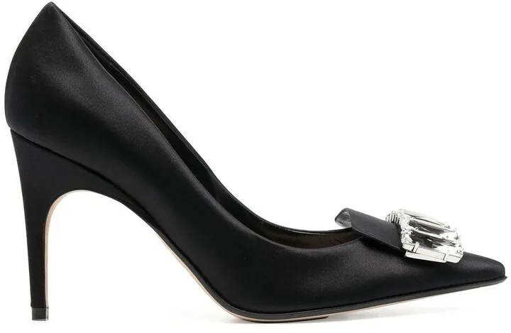Sr crystal-embellished 95mm pumps