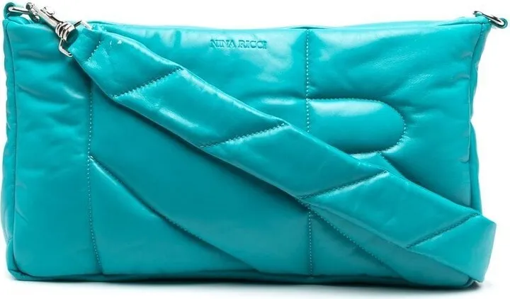 Embossed-Logo Detail Shoulder Bag